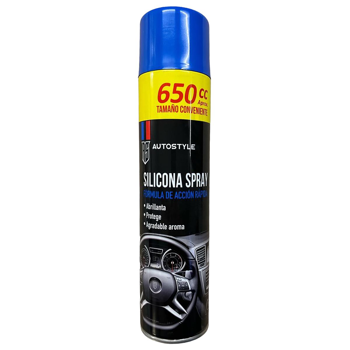 AUTOSTYLE - Silicona en Spray Autostyle 650 ml para Auto Brillo y Protección