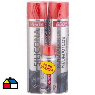 Kit de silicona + renovador + anticorrosivo.