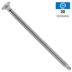 DIMAFI - Tornillo Autoperforante Cabeza Phillips Metal 3 " 8 mm 30 Unidades