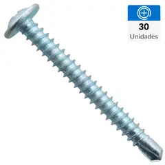 DIMAFI - Tornillo Autoperforante Cabeza Lenteja Metal 1-1/2 " 8 mm 30 Unidades