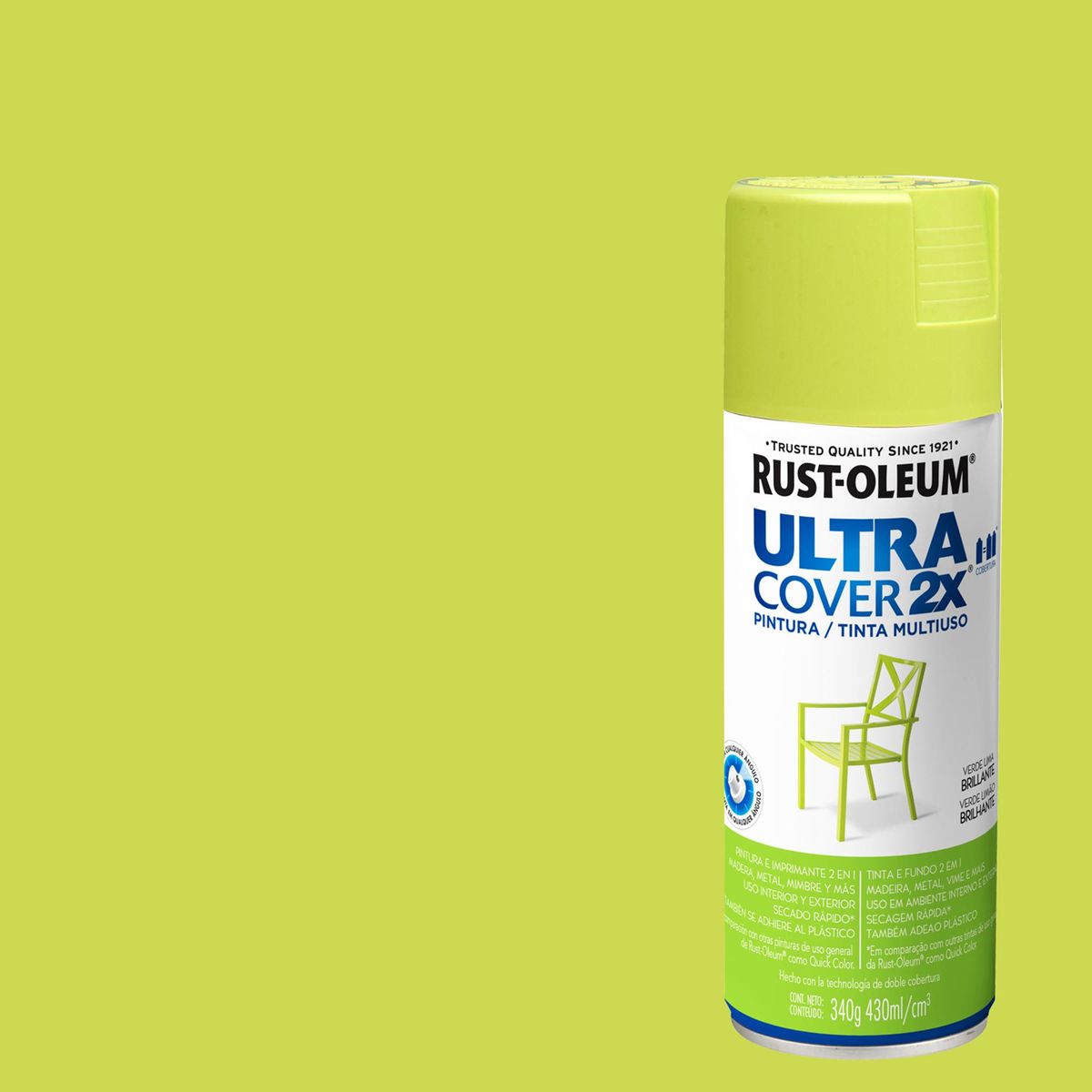 RUST OLEUM - Pintura Spray 0.43 l Brillante Verde Lima