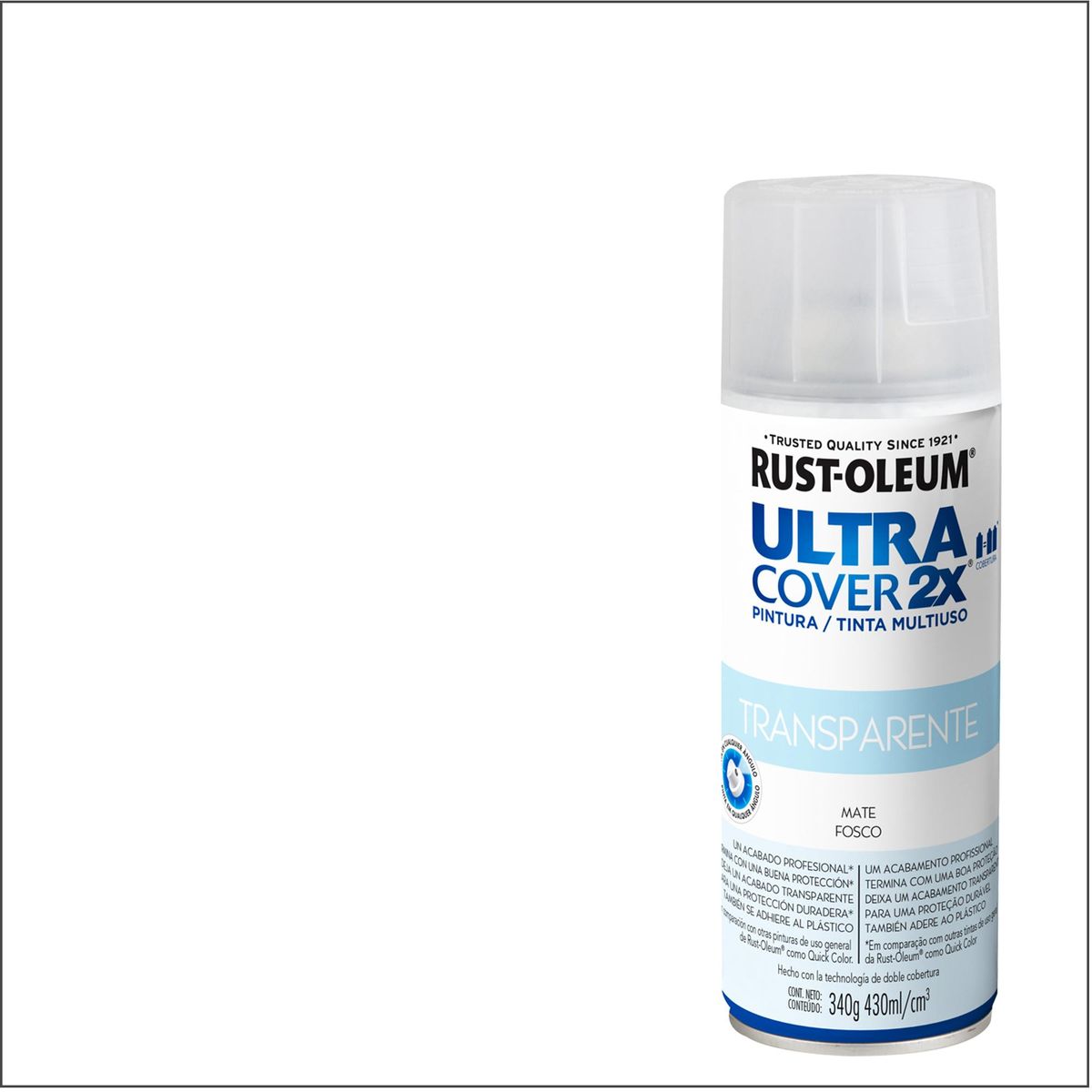 RUST OLEUM - Pintura Spray 0.43 l Mate Transparente