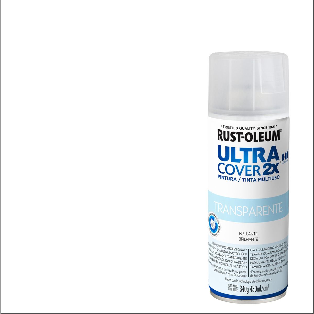 RUST OLEUM - Pintura Spray 0.43 l Brillante Transparente