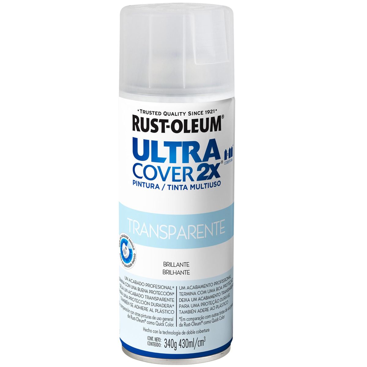 RUST OLEUM - Pintura Spray 0.43 l Brillante Transparente