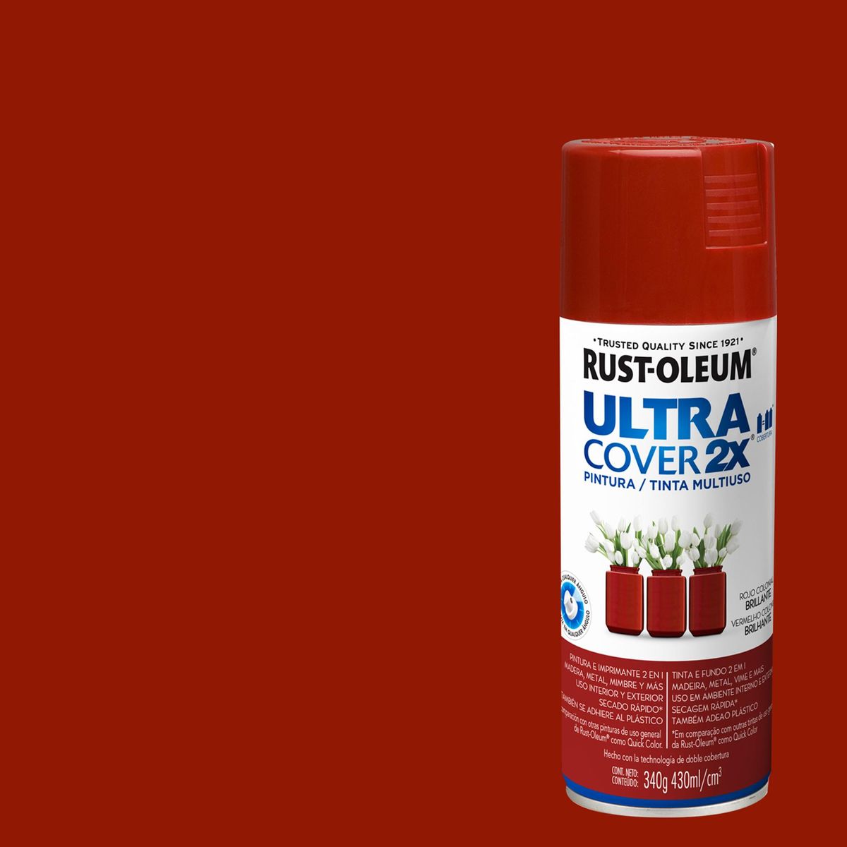 RUST OLEUM - Pintura Spray 0.43 l Brillante Rojo