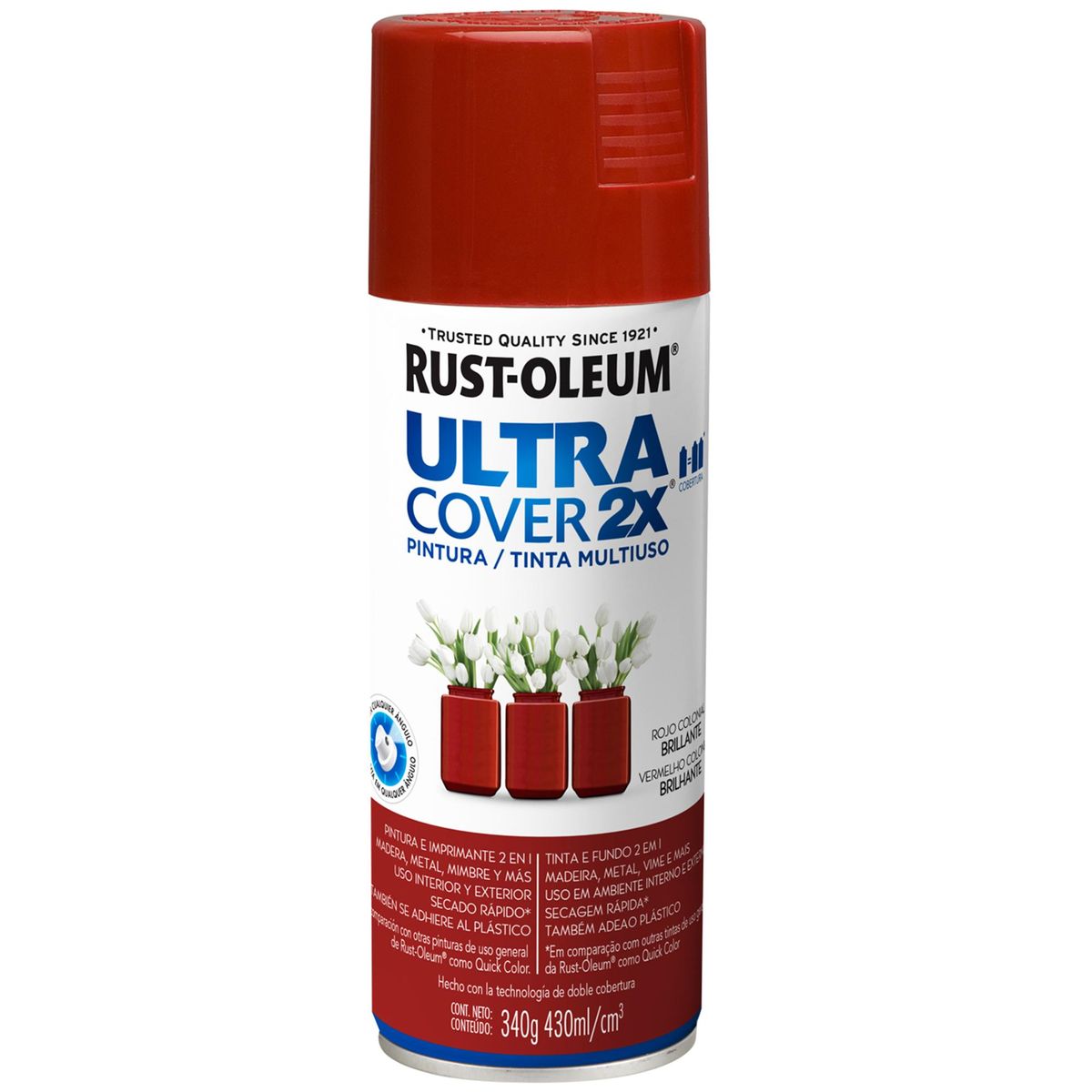 RUST OLEUM - Pintura Spray 0.43 l Brillante Rojo