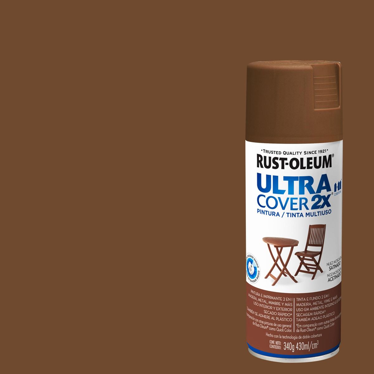 RUST OLEUM - Pintura Spray 0.43 l Satinado Nuez Moscada