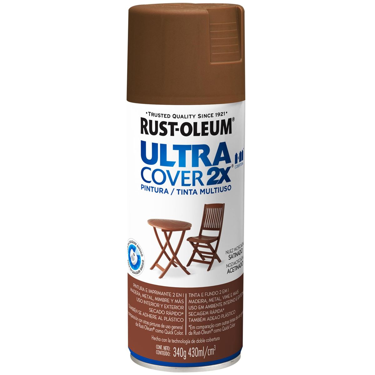 RUST OLEUM - Pintura Spray 0.43 l Satinado Nuez Moscada