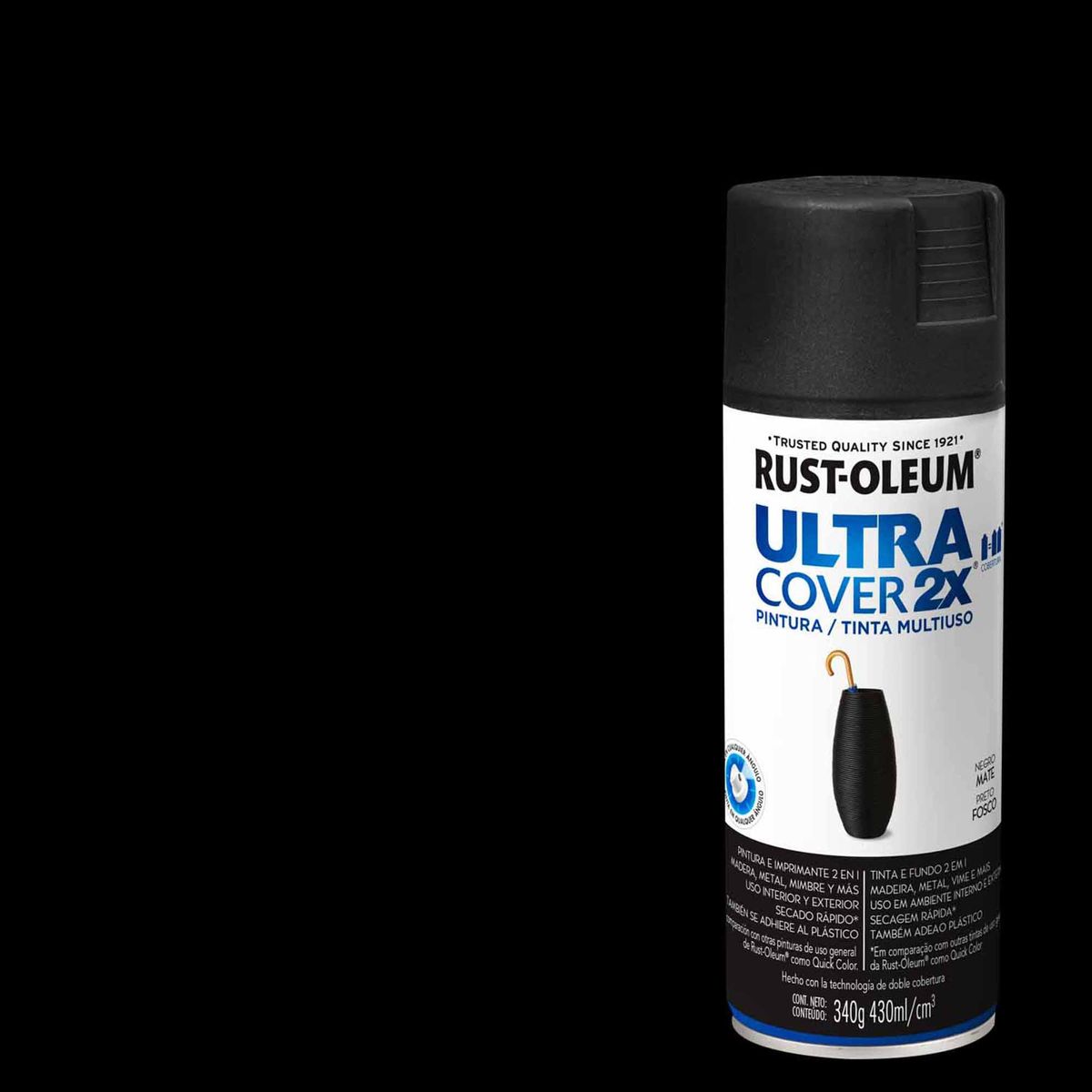 RUST OLEUM - Pintura Spray 0.43 l Mate Negro