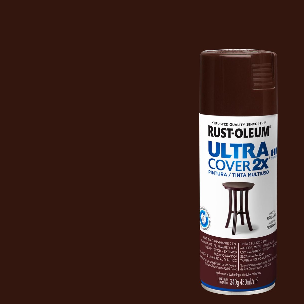 RUST OLEUM - Pintura Spray 0.43 l Brillante Marrón