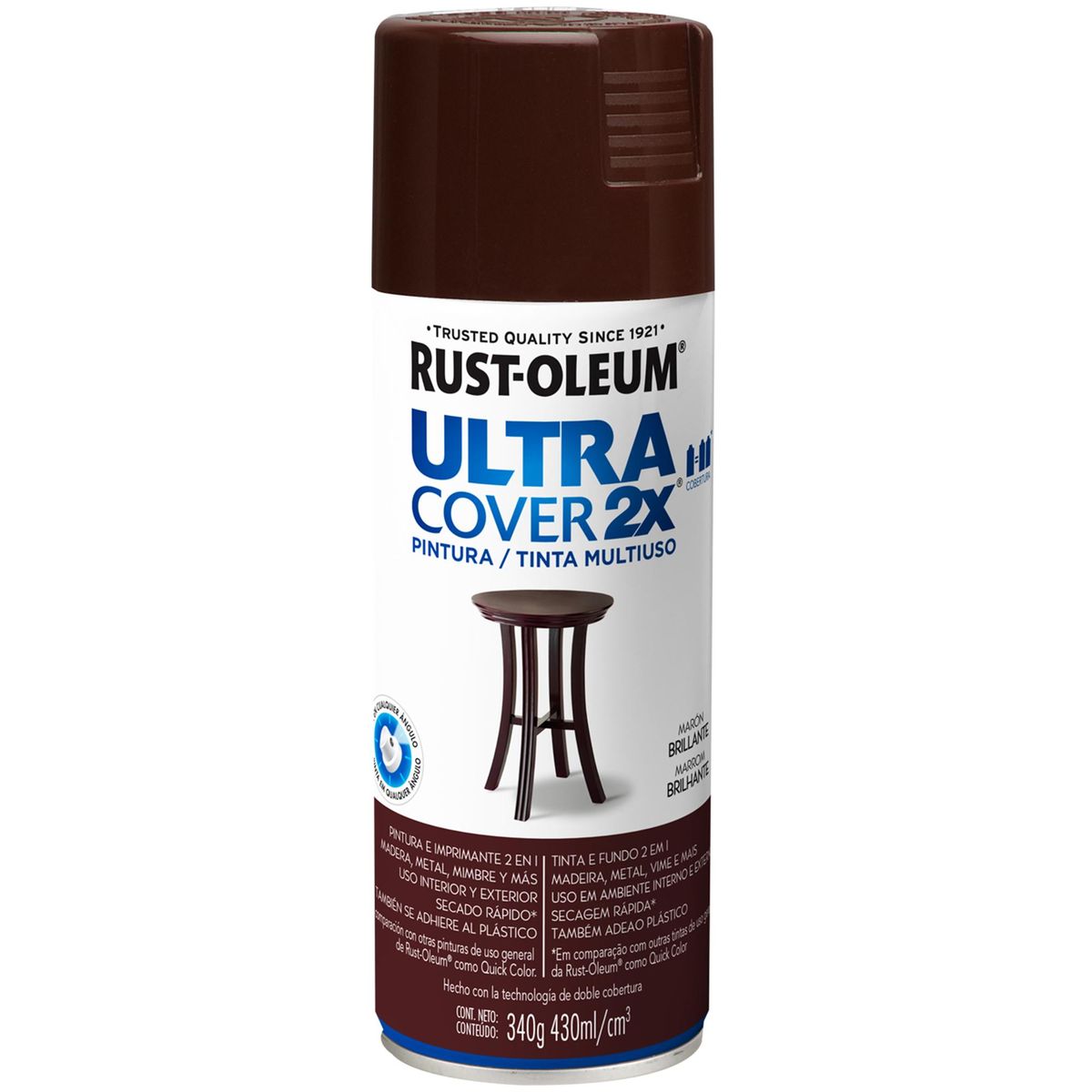 RUST OLEUM - Pintura Spray 0.43 l Brillante Marrón