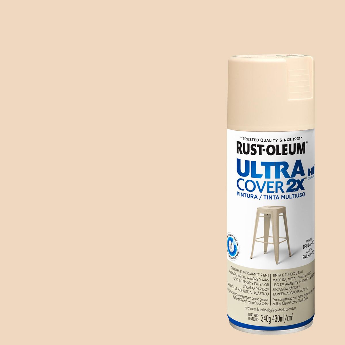 RUST OLEUM - Pintura Spray 0.43 l Brillante Marfil