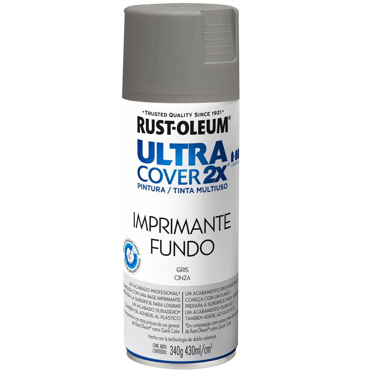 RUST OLEUM - Pintura en spray mate 340 gr Imprimante gris