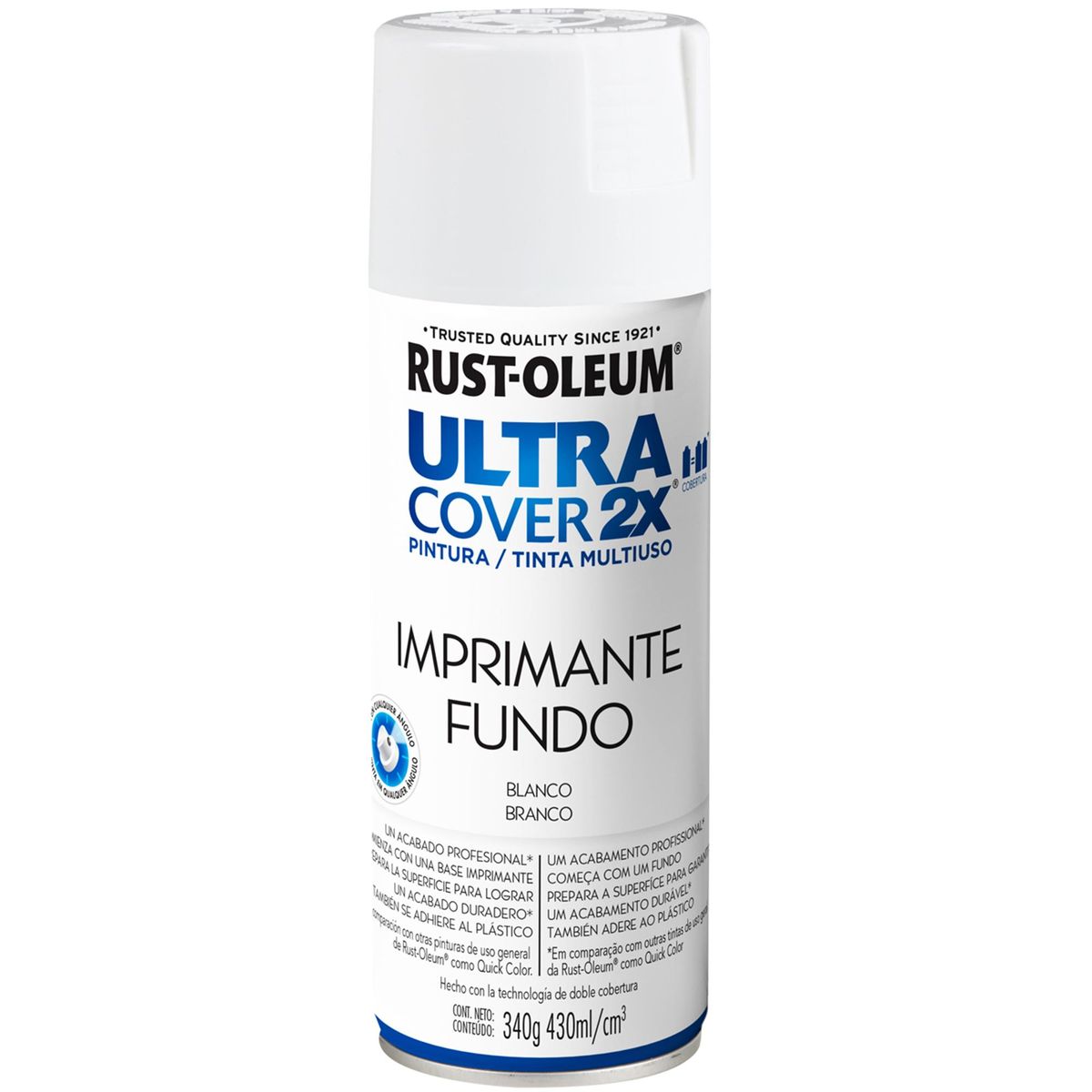 RUST OLEUM - Pintura Imprimante En Spray Blanco Mate Rust-oleum 340 Gr Ultra Cover