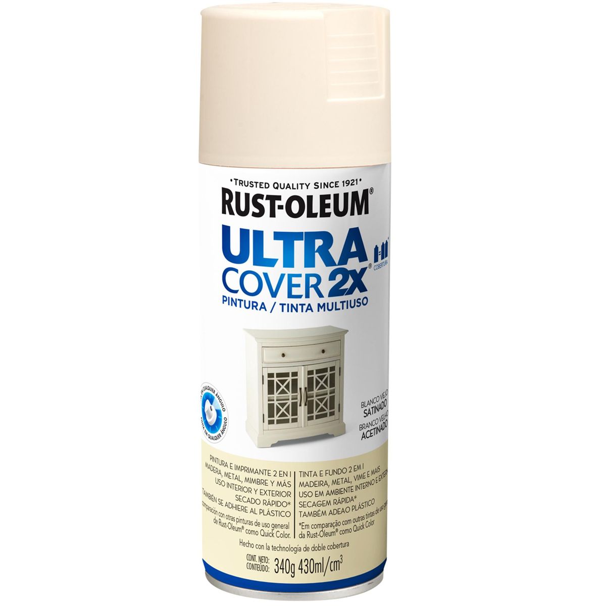 RUST OLEUM - Pintura Spray 0.43 l Satinado Blanco