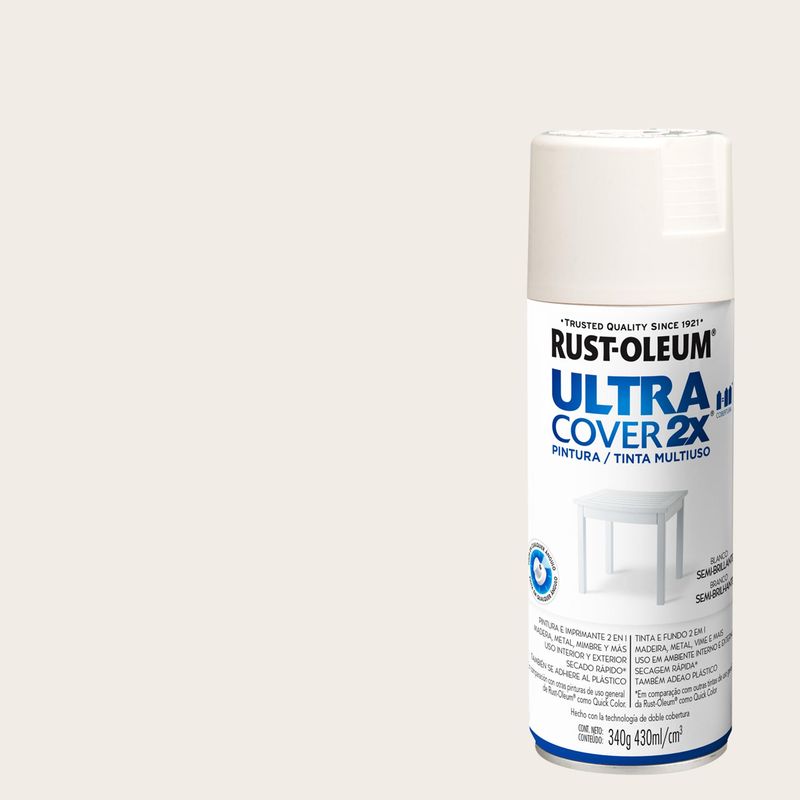 RUST OLEUM - Pintura en spray semibrillo 340 gr blanco