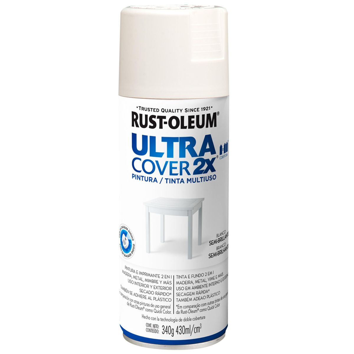 RUST OLEUM - Pintura Spray 0.43 l Brillante Blanco