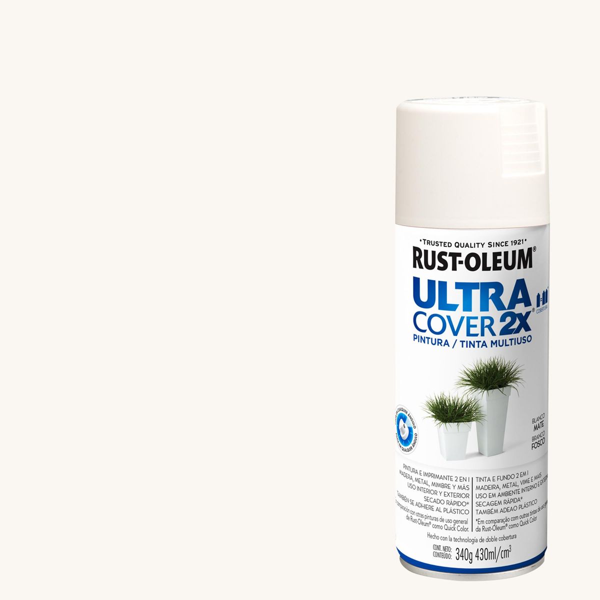 RUST OLEUM - Pintura Spray 0.43 l Mate Blanco
