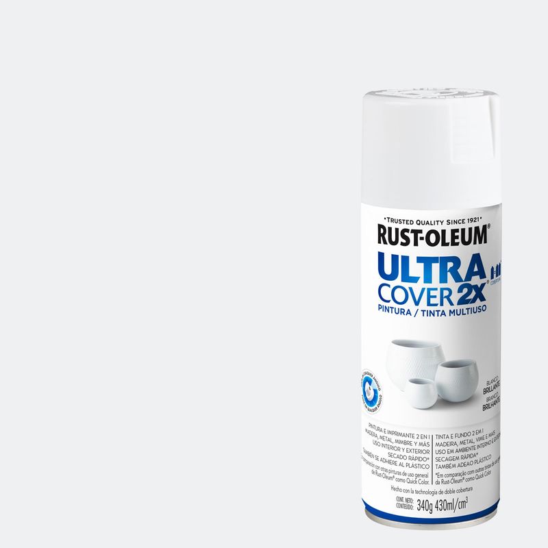 RUST OLEUM - Pintura en spray brillante 340 gr blanco