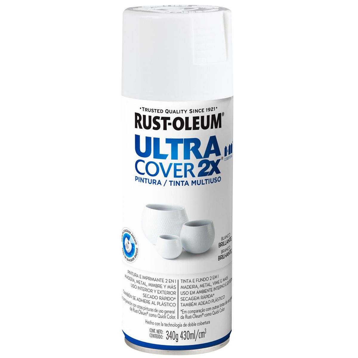 RUST OLEUM - Pintura Spray 0.43 l Brillante Blanco