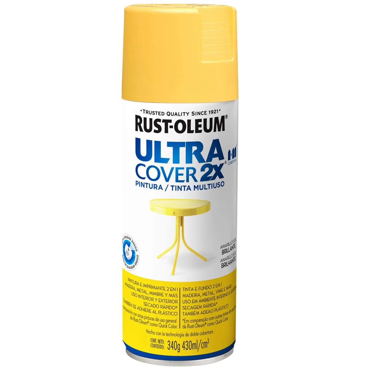RUST OLEUM - Pintura Spray 0.43 l Semibrillante Amarillo