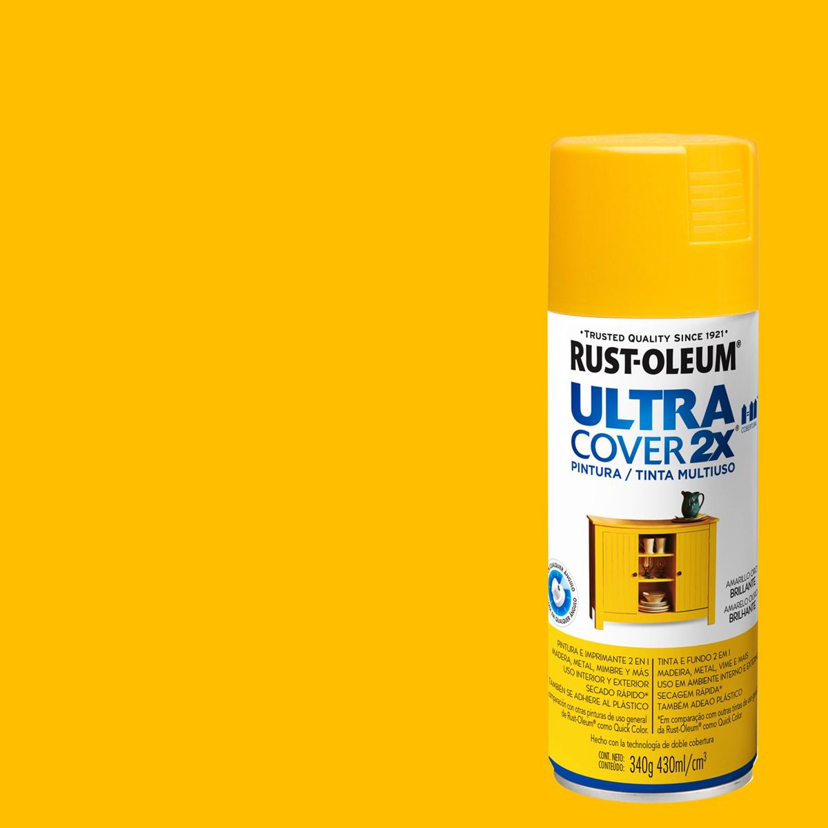RUST OLEUM - Pintura Spray 0.43 l Semibrillante Amarillo