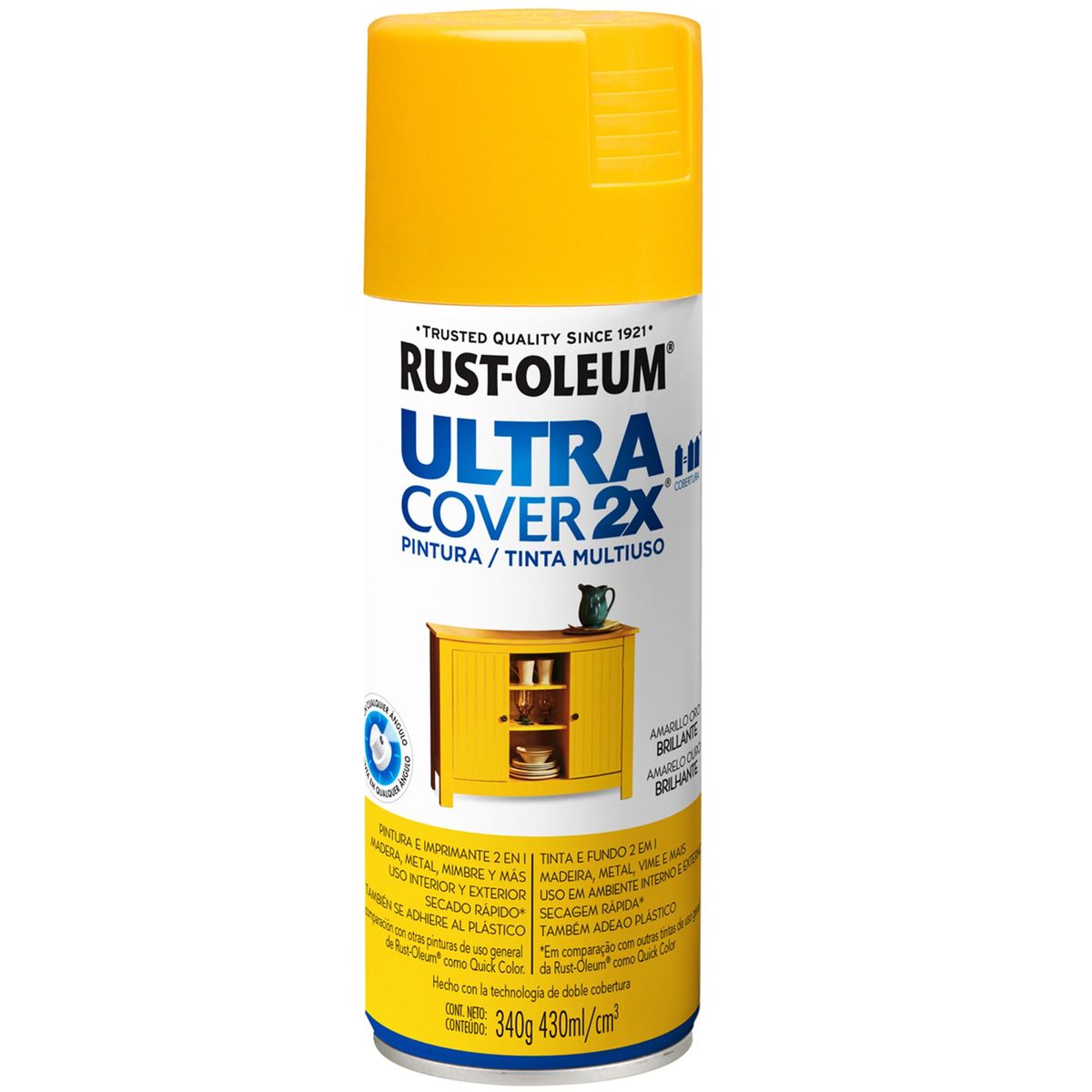 RUST OLEUM - Pintura Spray 0.43 l Semibrillante Amarillo