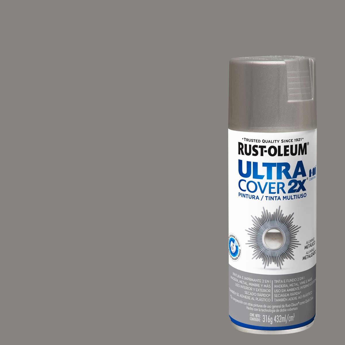 Pintura Spray 0.395 l Semibrillante Aluminio, marca RUST OLEUM - Foto Principal
