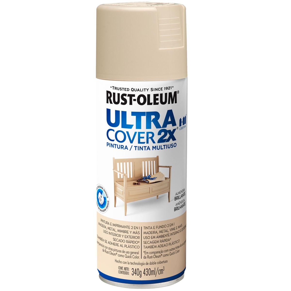 RUST OLEUM - Pintura Spray 0.43 l Brillante Almendra