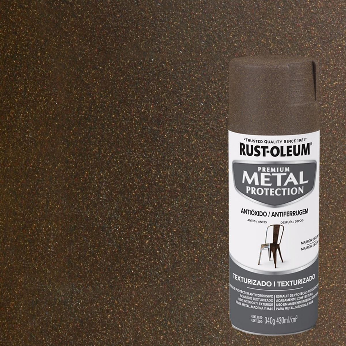 RUST OLEUM - Pintura Anticorrosiva Spray 0.43 l Satinado Café (40)