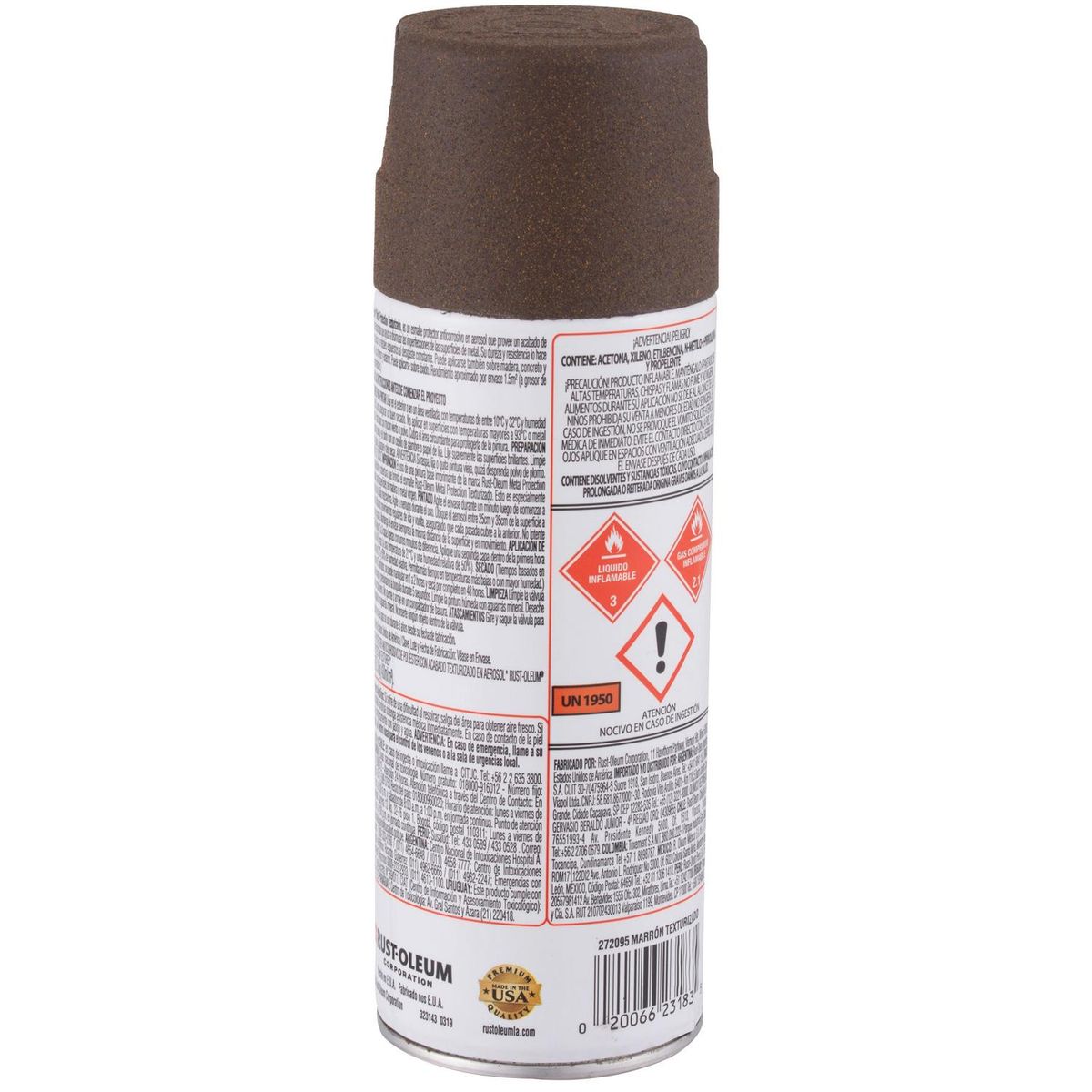RUST OLEUM - Pintura Anticorrosiva Spray 0.43 l Satinado Café (40)