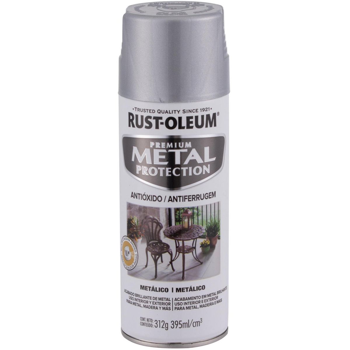 RUST OLEUM - Pintura Anticorrosiva Spray 0.43 l Brillante Plata