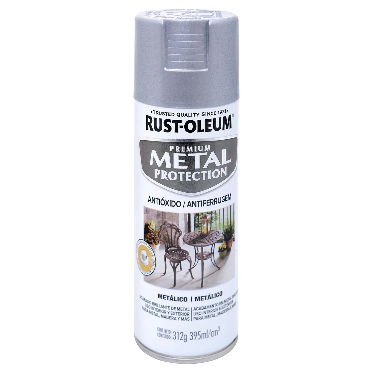 RUST OLEUM - Pintura Anticorrosiva Spray 0.43 l Brillante Cromo