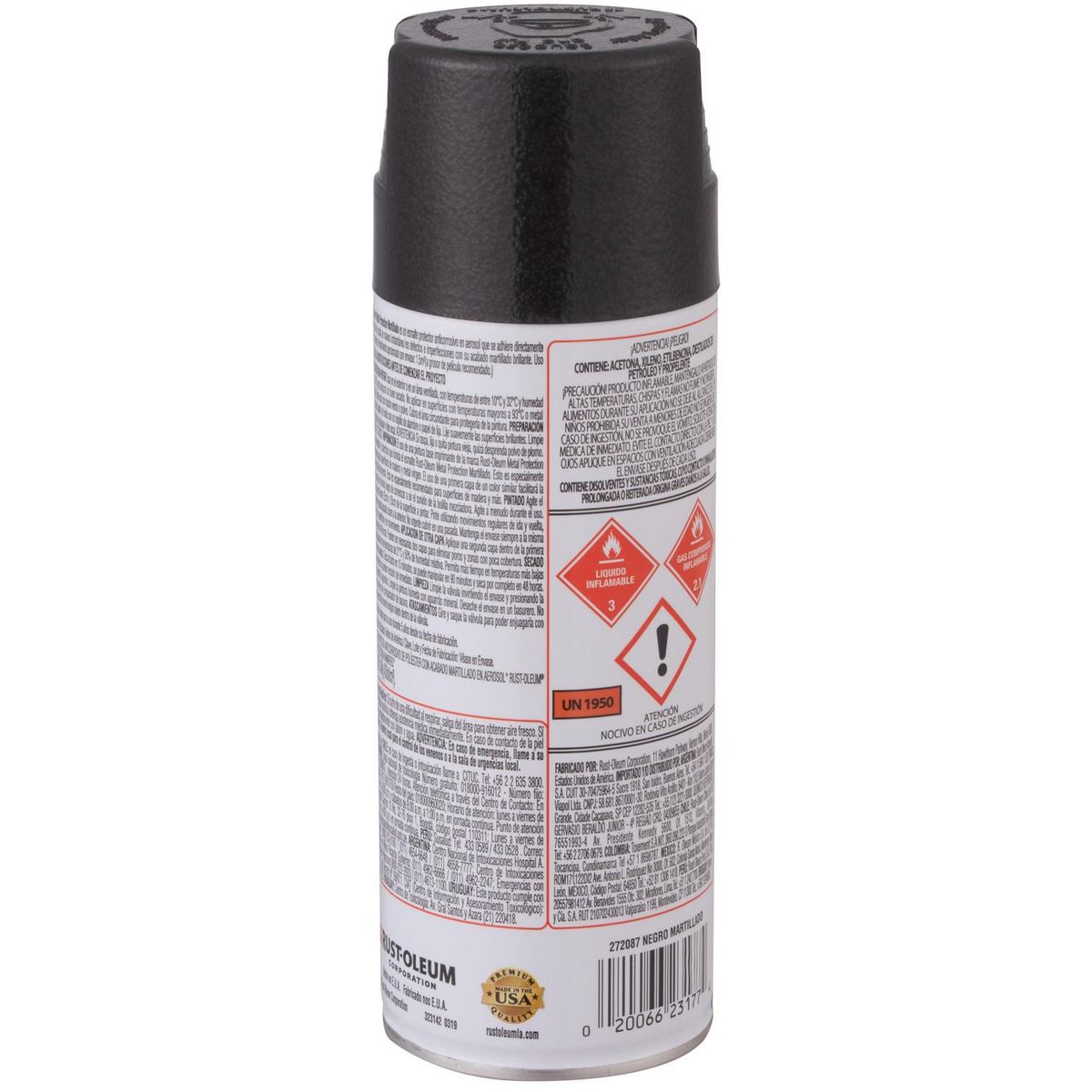RUST OLEUM - Pintura Anticorrosiva en Spray Spray 0.43 l Mate Negro