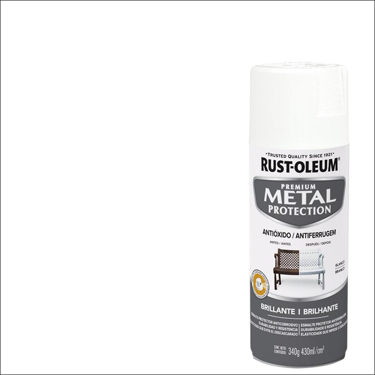 RUST OLEUM - Pintura Anticorrosiva Spray 0.43 l Brillante Blanco