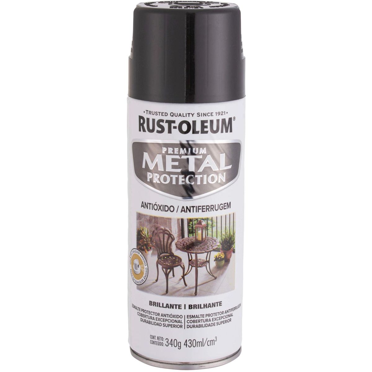 RUST OLEUM - Pintura Anticorrosiva Spray 0.43 l Brillante Negro