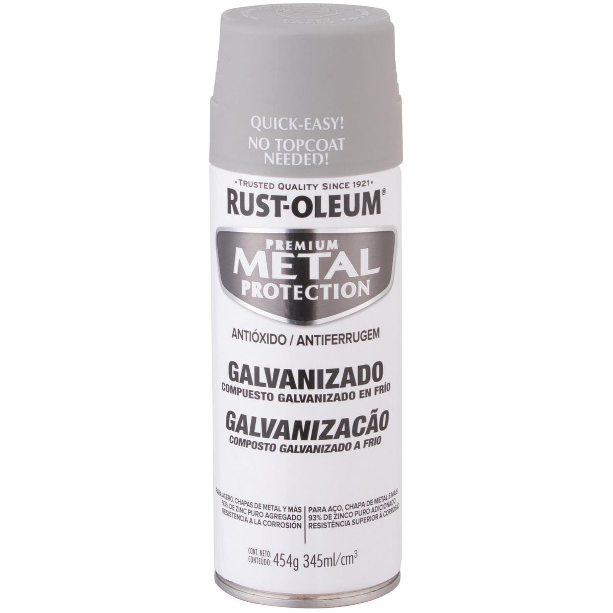RUST OLEUM - Pintura Anticorrosiva Spray 0.43 l Brillante Gris
