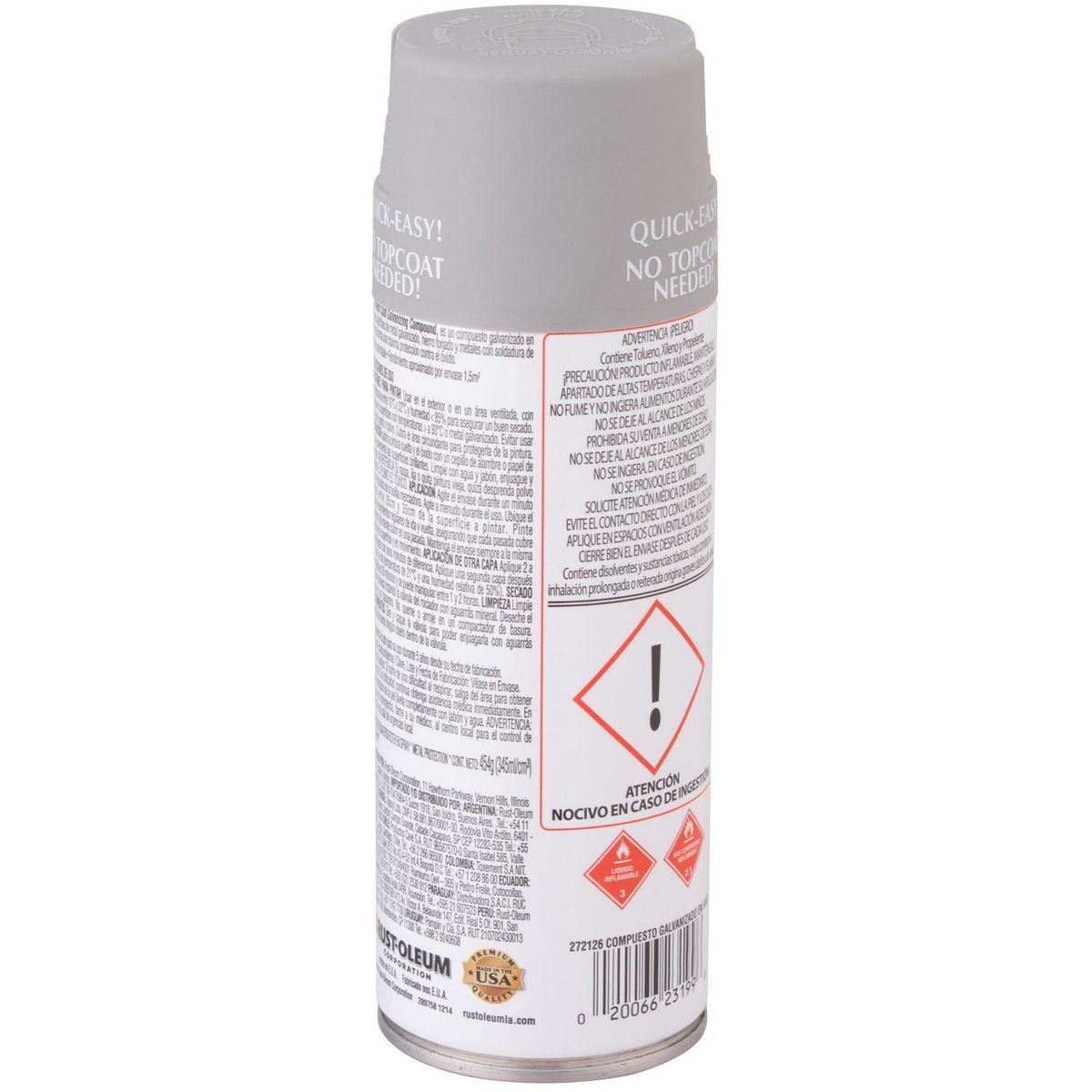 RUST OLEUM - Pintura Anticorrosiva Spray 0.43 l Brillante Gris