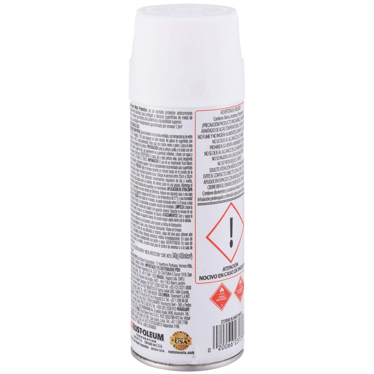 RUST OLEUM - Pintura Anticorrosiva Spray 0.43 l Mate Blanco