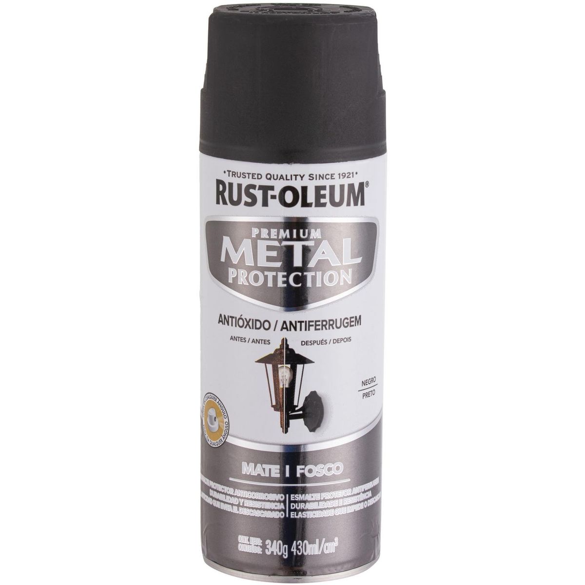 RUST OLEUM - Pintura Anticorrosiva Spray 0.43 l Mate Negro