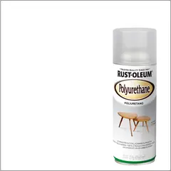 RUST OLEUM - Laca de poliuretano en spray semibrillante 312 gr transparente