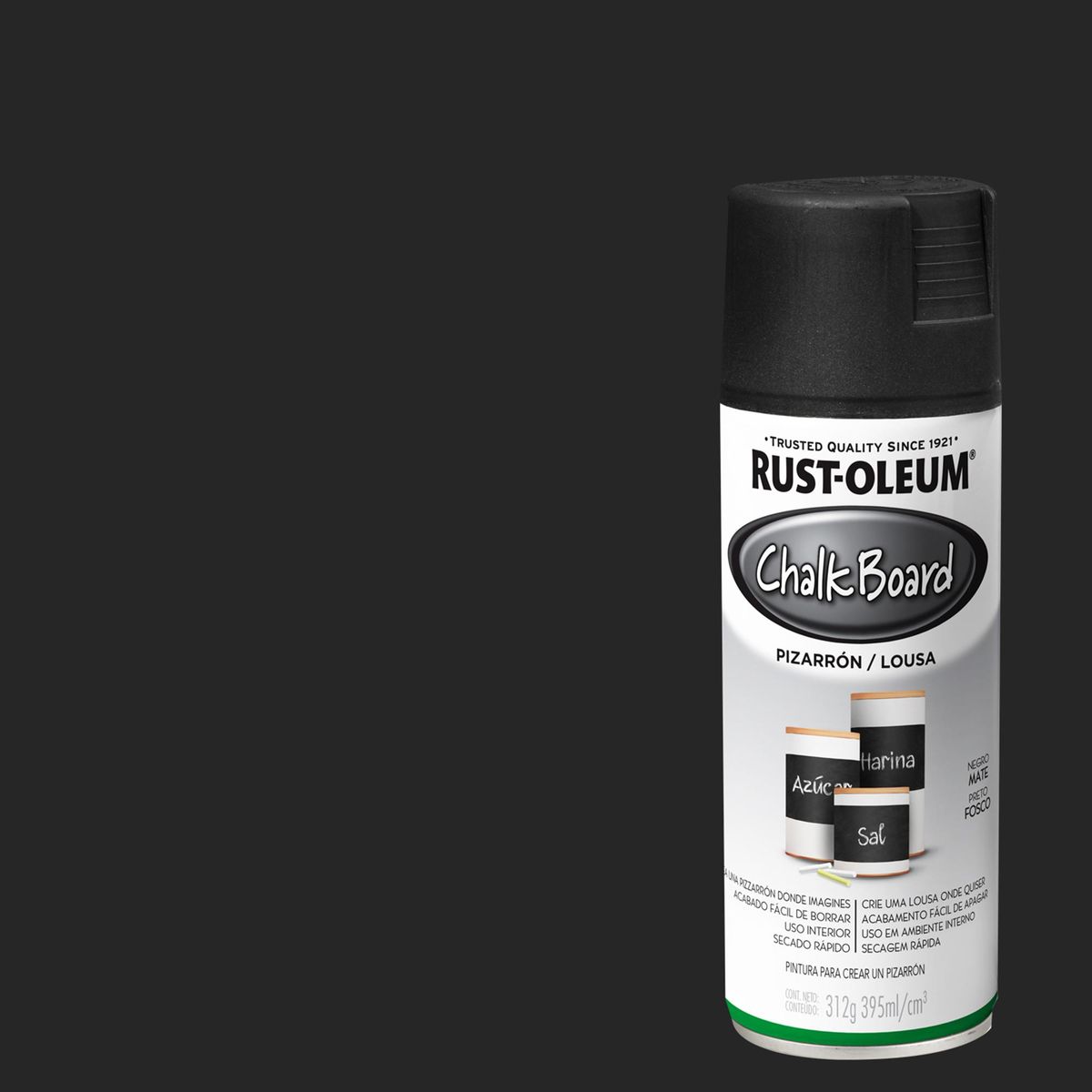 RUST OLEUM - Pintura Efecto Pizarra Spray 0.395 l Mate Negro
