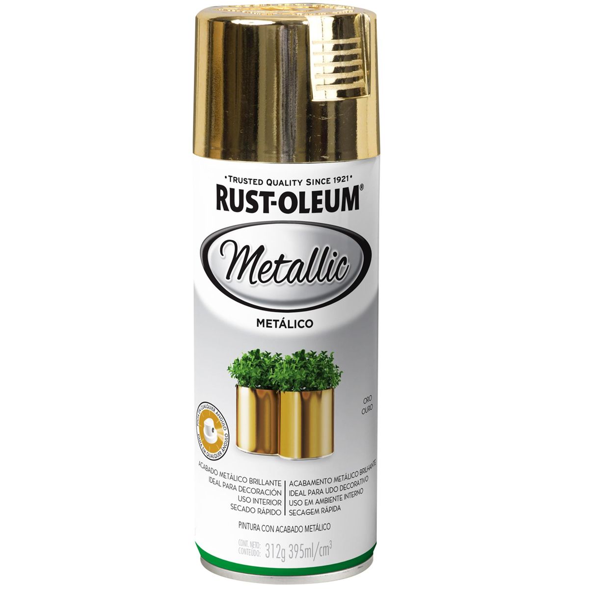 RUST OLEUM - Pintura Spray 0.395 l Brillante Oro