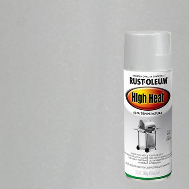 Pintura en spray para altas temperaturas mate 340 gr plata