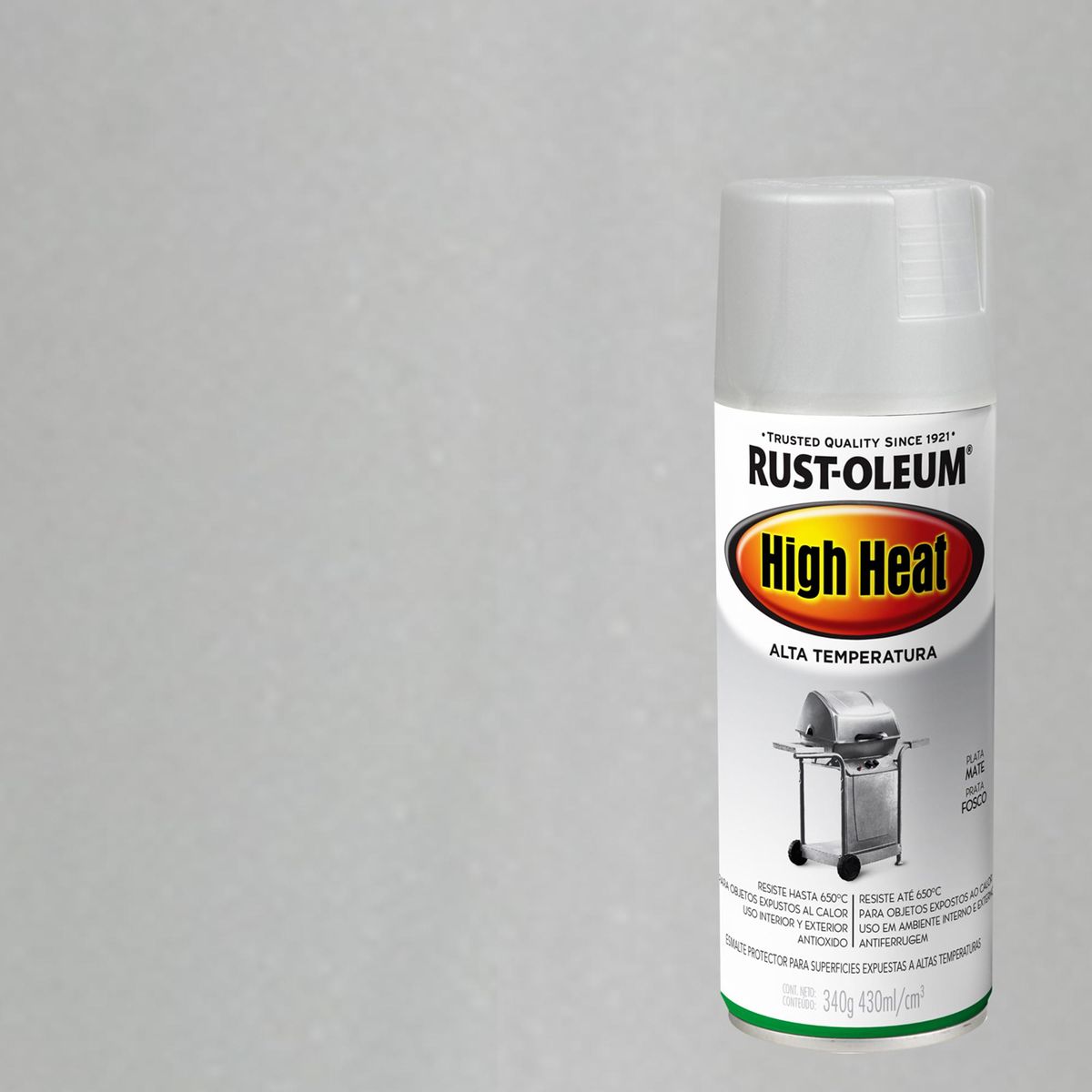 RUST OLEUM - Pintura para Altas Temperaturas Spray 0.43 l Mate Plata