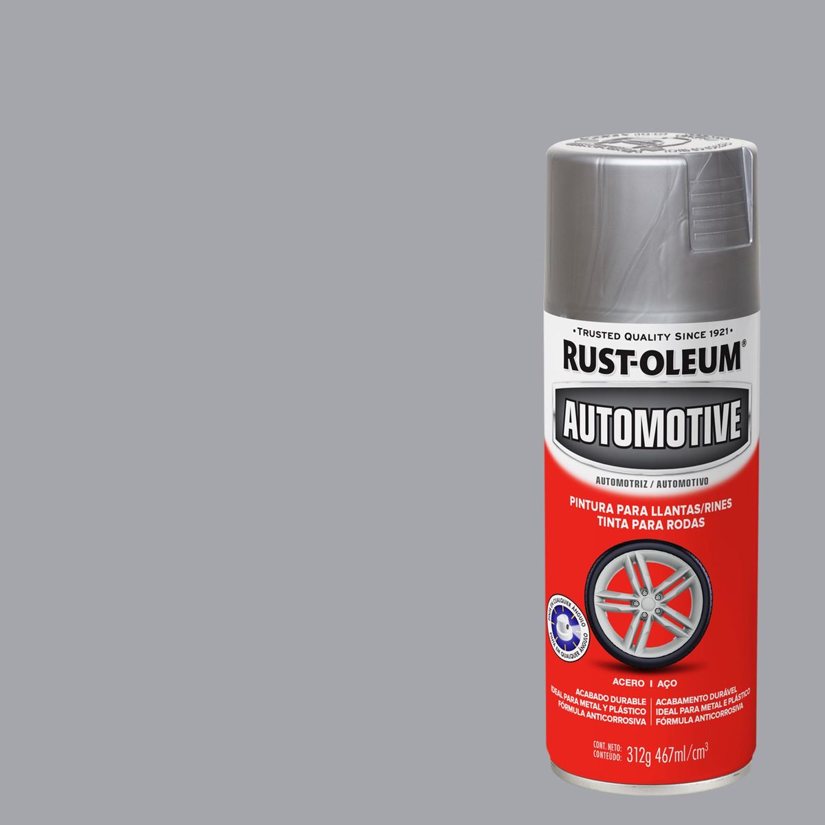 RUST OLEUM - Pintura para Llantas Spray 0.467 l Mate Acero