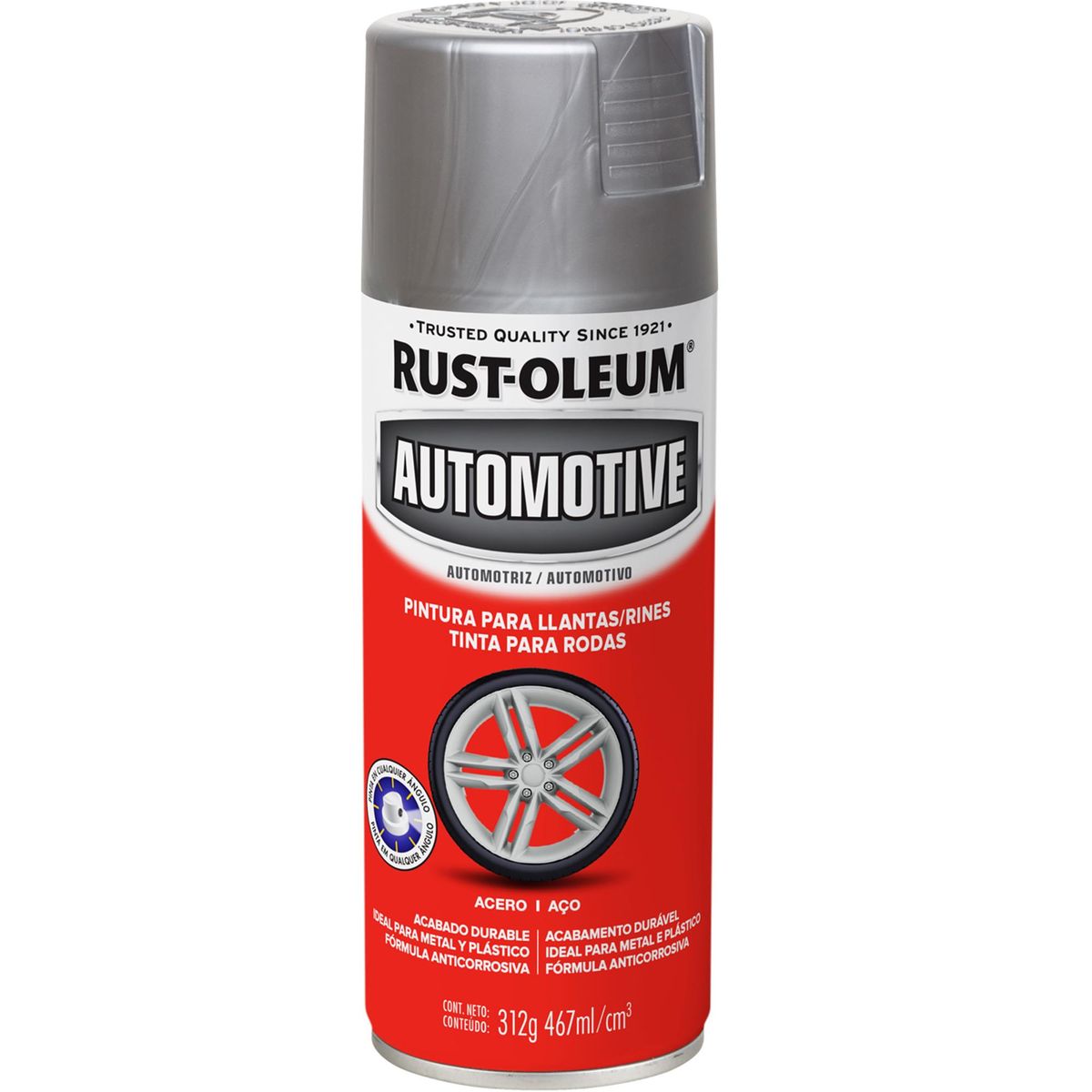 RUST OLEUM - Pintura para Llantas Spray 0.467 l Mate Acero
