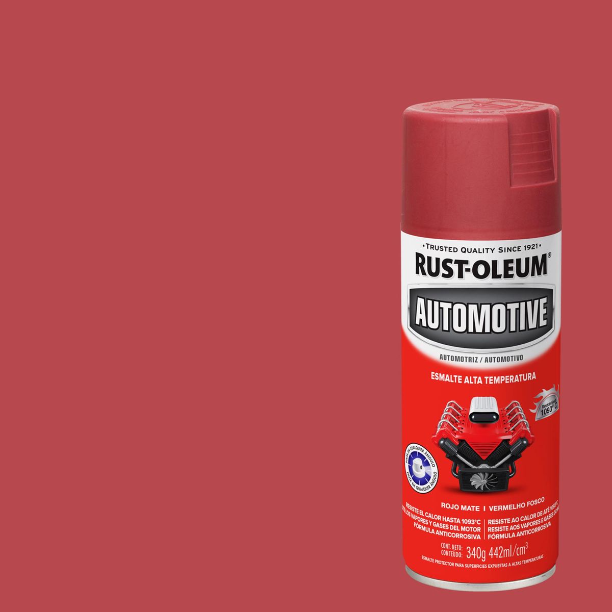 RUST OLEUM - Pintura para Auto Spray 0.355 l Mate Rojo