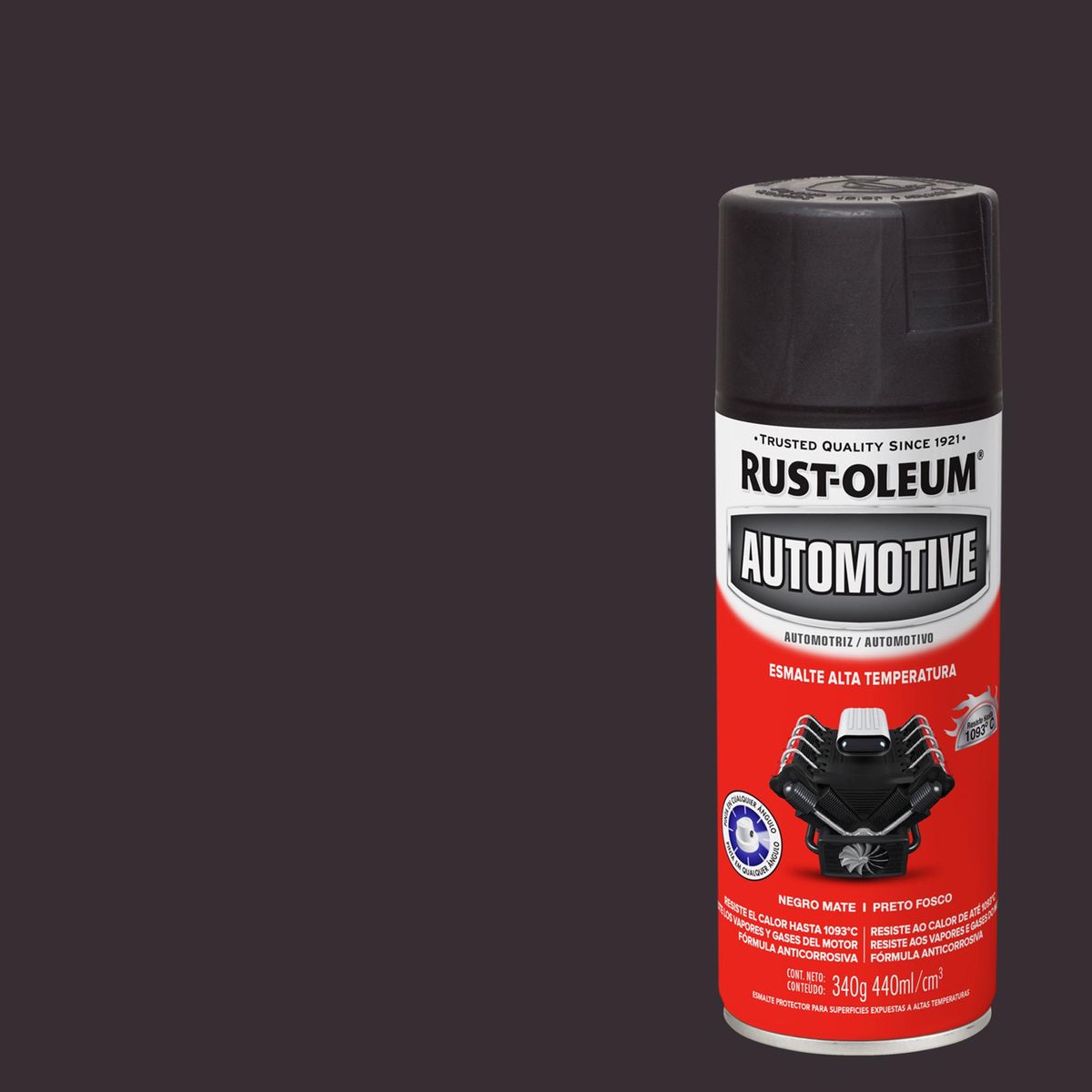 RUST OLEUM - Pintura para Auto Spray 0.44 l Mate Negro