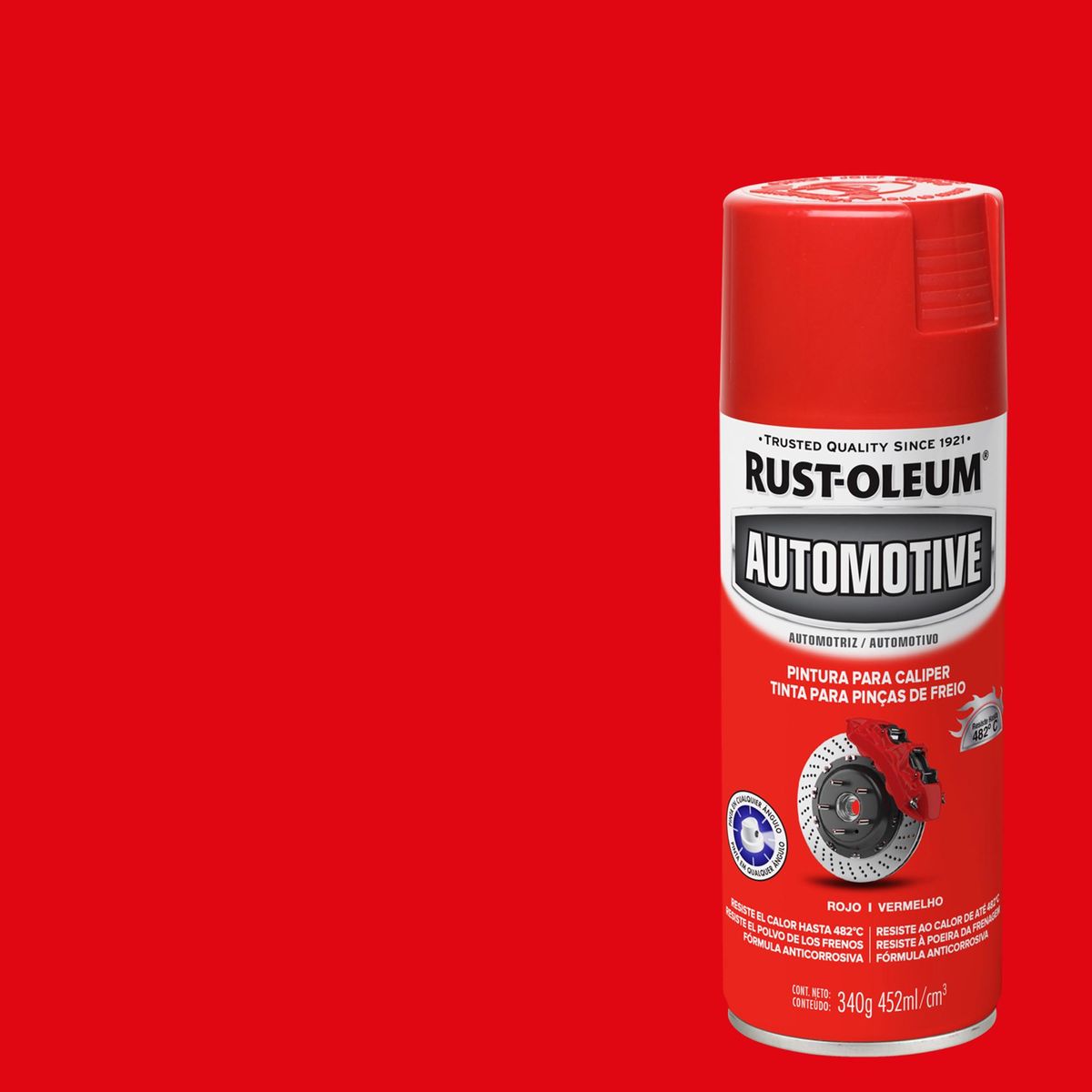 RUST OLEUM - Pintura para Calibraciones de Frenos Spray 0.452 l Mate Rojo